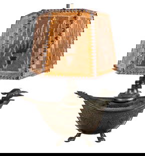 Bronze Kendi-Style Lamp