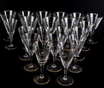 Josair "Josephine Gold" Crystal Stemware, 20