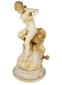 Alabaster Female Nude Lamp