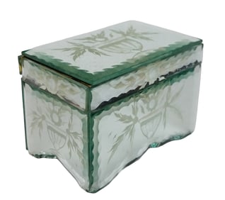 Venetian Glass Decorated Trinket Box