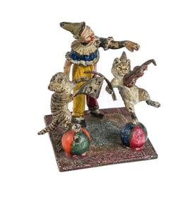 Cold-Painted Bronze Circus Group