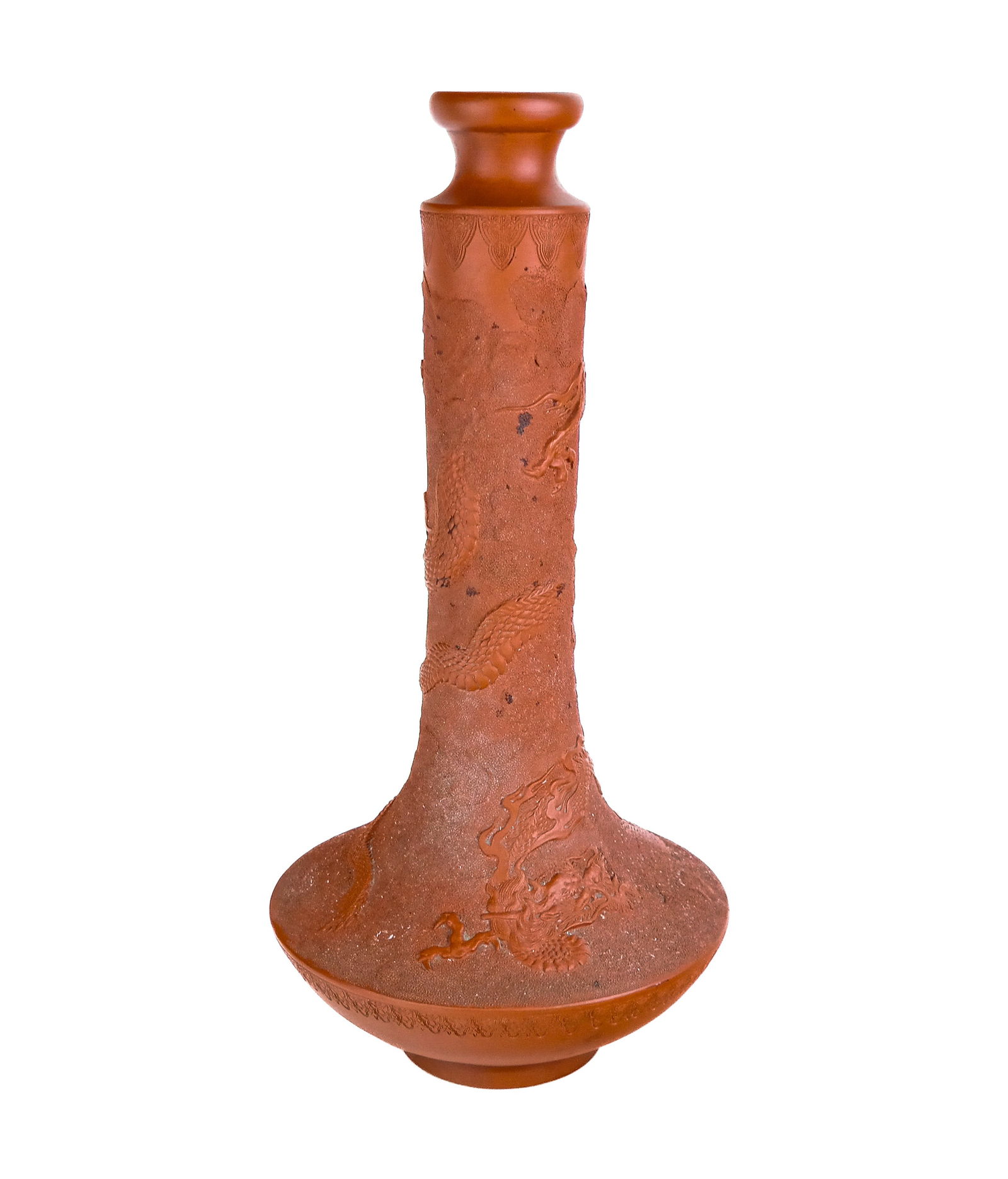 Japanese Meiji Tokoname Dragon Decorated Vase (1 of 5)