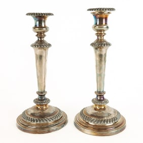 Pair of Vintage Silver Plate Candlesticks