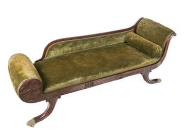 Antique English Mahogany Regency Recamier