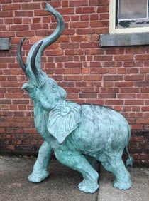 Bronze Garden Sculpture of an Elephant