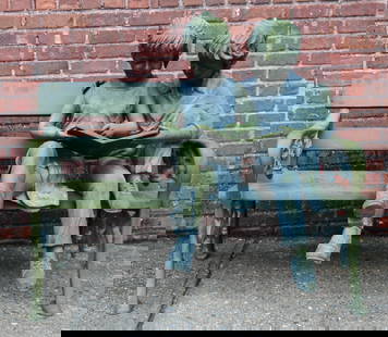 Jim DAVIDSON: Life Size Bronze of Children on Bench