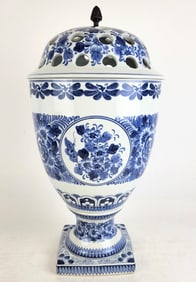 Blue and White Porcelain Flower Frog Vase