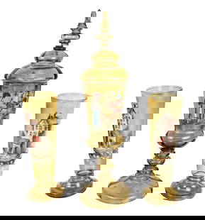 Three Bohemian Glass Articles