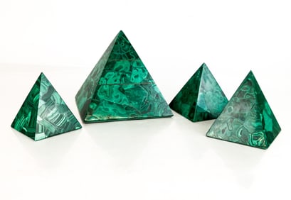 Four Malachite Pyramids