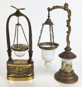 Two Suspended Inkwells