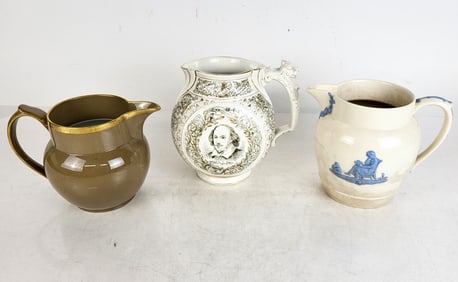 Three Porcelain Pitchers