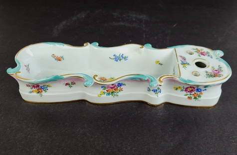 Meissen Porcelain Ink/Pen Stand