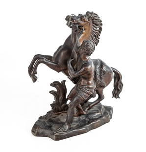 Patinated Bronze Figure of Marly Horse
