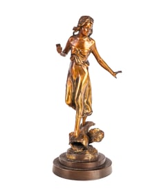 Art Nouveau Figural Bronze