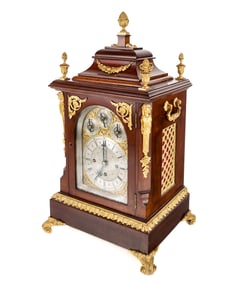 Bronze Dore Mounted Mahogany Bracket Clock