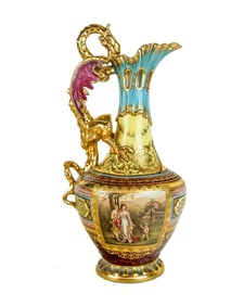 Royal Vienna Porcelain Decorated Ewer