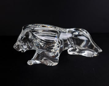 Baccarat Crystal Sculpture Of A Lion