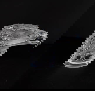 Lalique Crystal Eagle Head Sculpture
