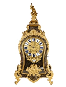Louis XV Bronze Dore Mounted Boulle Clock