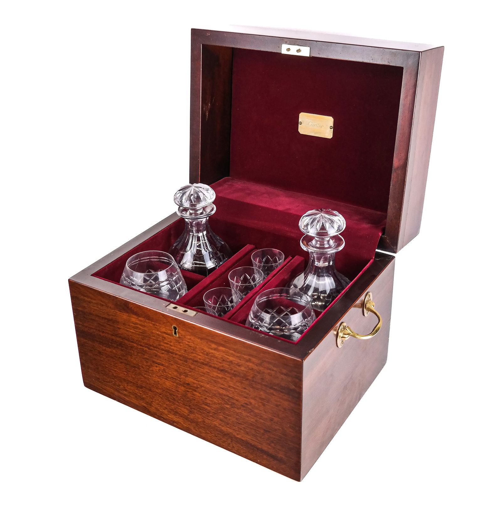 Cartier Mahogany and Crystal Tantalus Set (1 of 15)