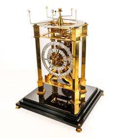 Orrery Skeleton Mantel Clock