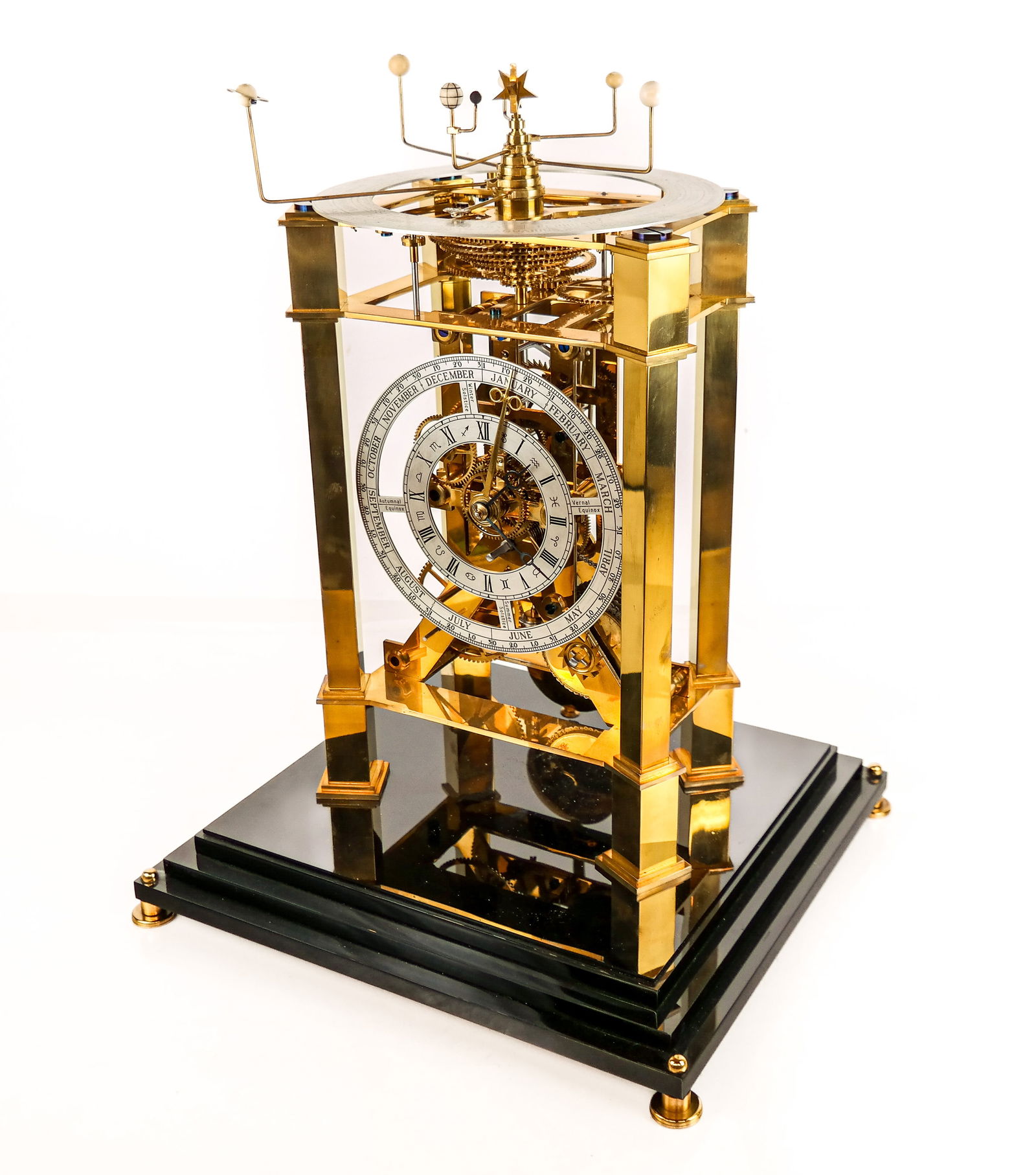 Orrery  Skeleton Mantel Clock (1 of 15)