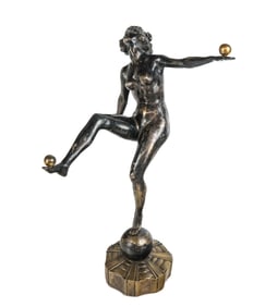 Art Deco Bronze Sculpture of a Juggler