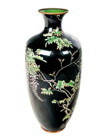 Japanese Meiji Monumental Cloisonne Urn