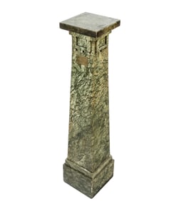 Arts and Crafts Verdigris Marble Pedestal