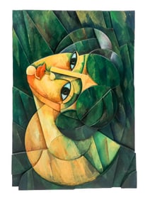 Yuri YUROZ Woman's Portrait - Wood Relief