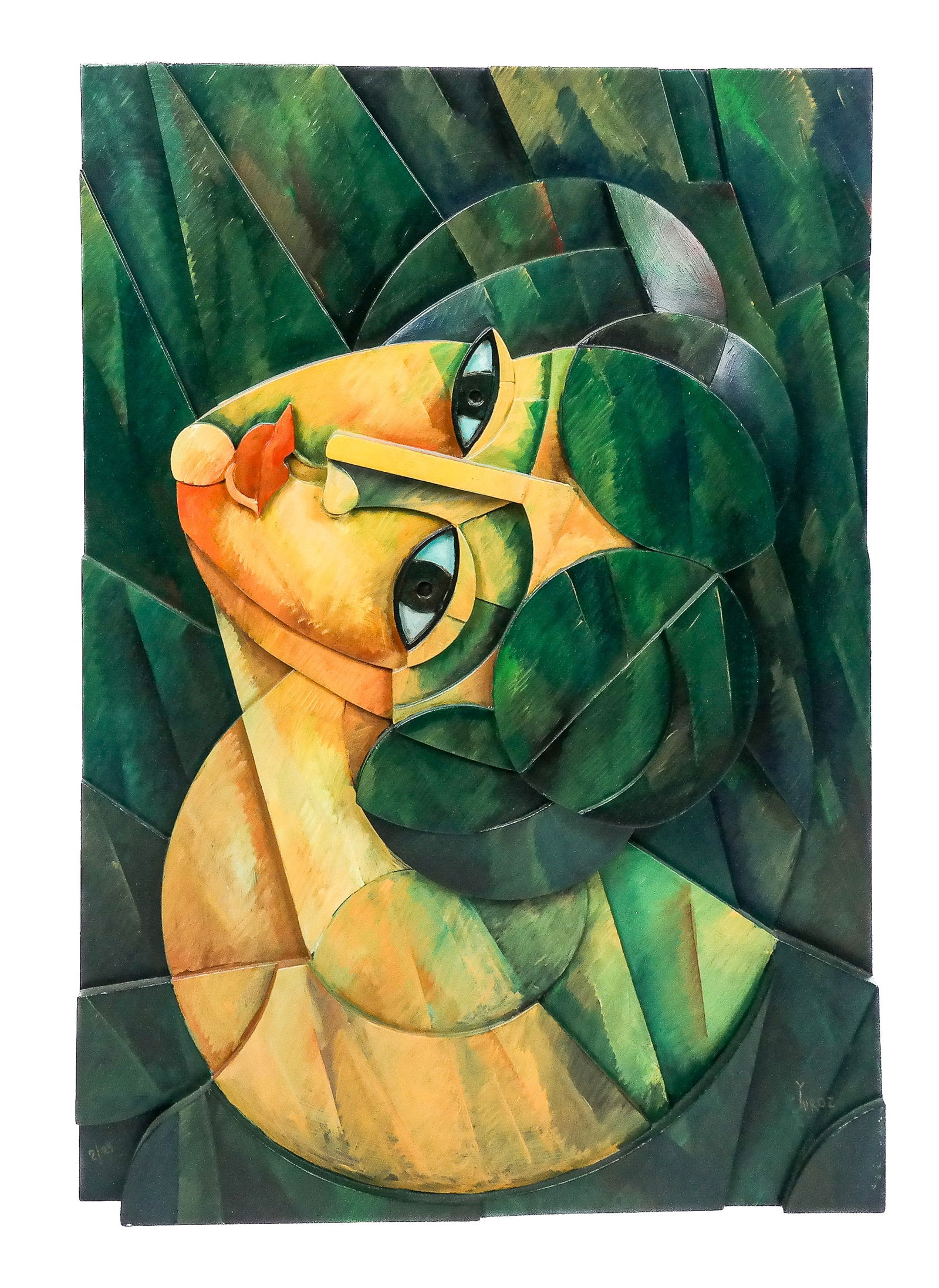 Yuri YUROZ Woman's Portrait - Wood Relief (1 of 10)