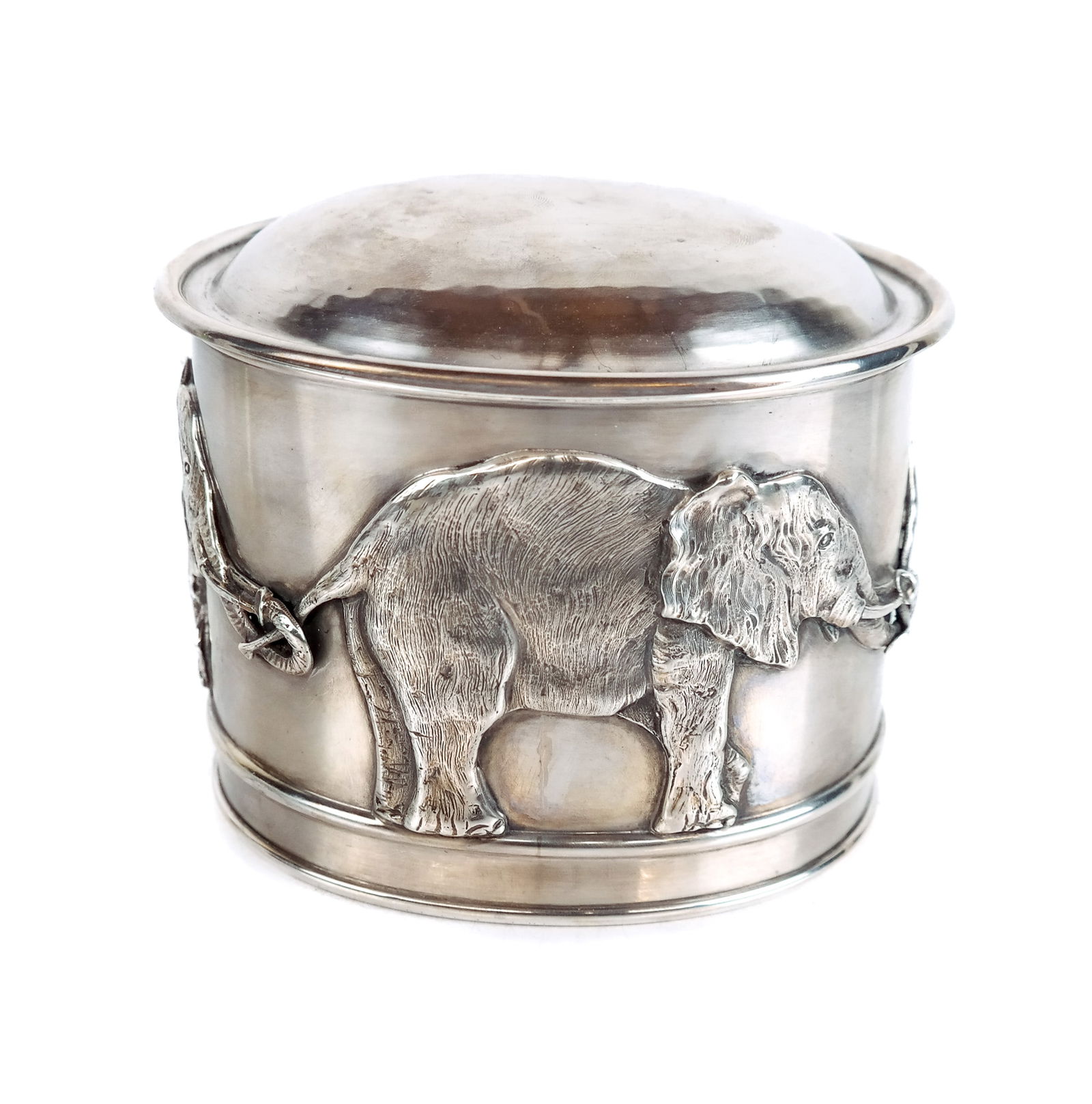 Italian Vermeil & Sterling Biscuit Box / Tea Caddy (1 of 10)