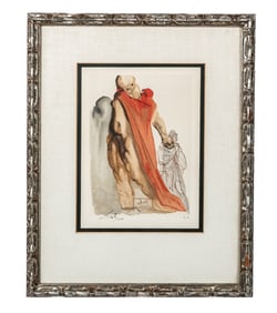 Salvador DALI: "Virgil's Reproaches," Lithograph