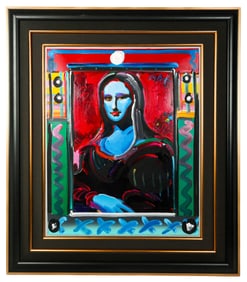 Peter MAX: Study Of Mona Lisa - Oil Painting