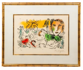 Marc CHAGALL: Green Horse - Lithograph