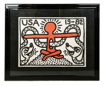 Keith HARING: "USA 19-82" - Lithograph