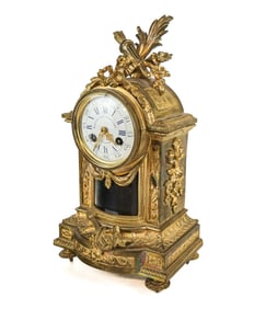 Louis XVI Bronze Dore Mantel Clock