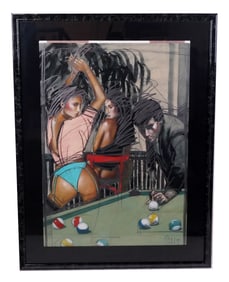 Nico VRIELINK: Pool Hall - Mixed Media