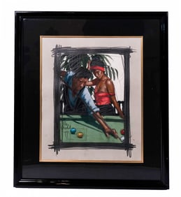 Nico VRIELINK: Playing Pool - Mixed Media