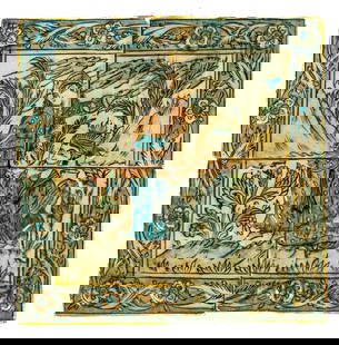 Persian Polychrome Tile Panel