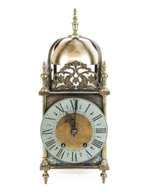 Orientalist Brass Mantel Clock