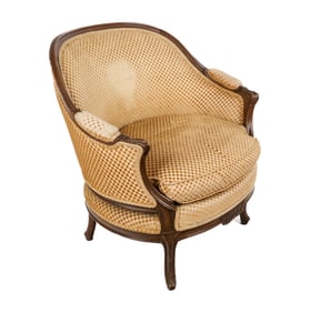 Chenille Upholstered Tub Chair
