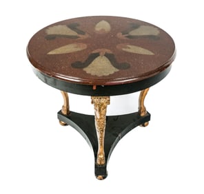 Hand-Painted Low Tabouret Table