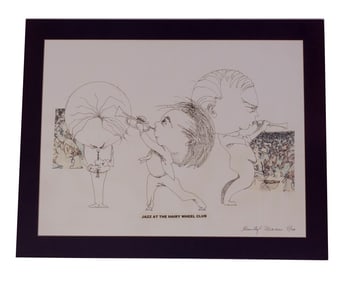 Stanley E. MARCUS Jazz At The Hairy Wheel Litho