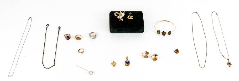 Mikimoto Et Al Group of 14K Gold Jewelry, 15