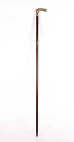 18K Gold and Mahogany Walking Stick