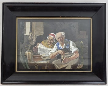 SCAPPINI Pietra Dura Figural Scene