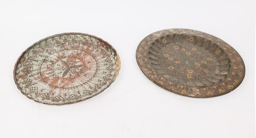 Two Indian Brass Trays