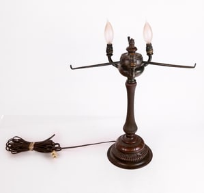 Tiffany Studios Bronze Three Light Lamp Base