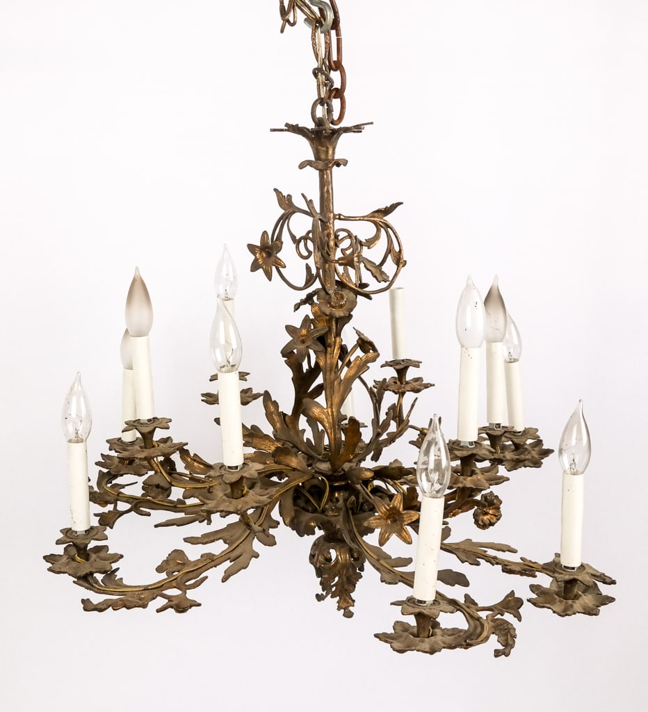 French Bronze 12-Arm Chandelier (1 of 7)